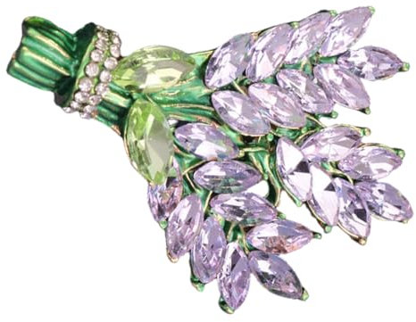 GALPADA 2stücke Lavendel Blumen Brosche Für Damen Anstecknadel Mit Strassdekoration Für Kleidung Hüte Und Accessoires Stilvoller Schmuck Für Besondere Anlässe