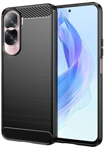 Folmecket Honor 90 Lite 5G Shock Flexible TPU Phone Case 6.7 Black | Honor 90 Lite 5G Phone Case, Shock-Absorption Flexible TPU Rubber Protective Cell Phone Cover for Honor 90 Lite 5G