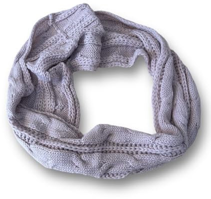 HomeRelax&Style Loop Schal » Winter Damenschal » Strickschal » Damen Schal mit Strickmuster (rosa)