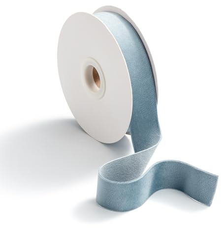 CHUQING Antikt blått band 2,5 cm x 9 m sammet för bröllop dekorativt sammet band för smycken