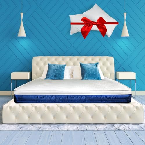 vimavì Materasso Matrimoniale Memory BluGel e Waterfoam 170x190 - Sfoderabile - 11 Zone Differenziate - Disp. Medico - H25/26 cm - Coppia Cuscini Omaggio - Anallergico - Made in Italy - MIRAM