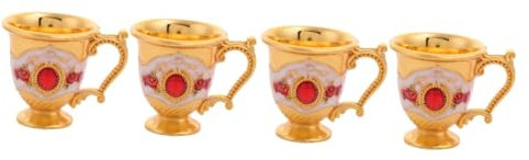PRETYZOOM 4stücke Vintage Weinbecher Mehrzweck Trinkgefäße Für Partys Hochzeiten Und Feste Dekorative Tassen Aus Hochwertigem Material Bechermund Höhe Bodendurchmesser