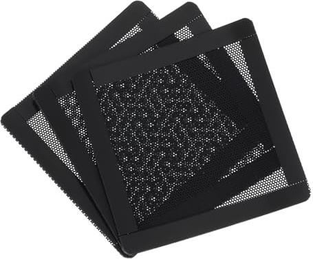 sourcing karta 3 st PC-dammfilter, 100 x 100 mm magnetisk ram PVC datorhölje kylare dammskydd för datorchassi högtalare, svart