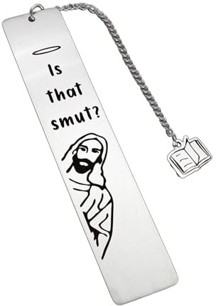 Peeking Jesuses is That Smut bokmärken rostfritt stål markörer bokhylla dekoration för älskare som läser rostfritt stål bokmärken