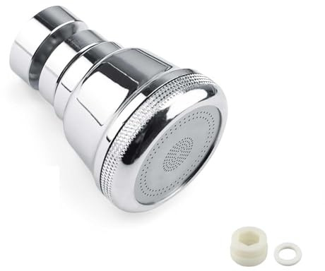Aireador de Grifo, 0XBIT Grifo Giratorio de 360 Grados 3 Modos Flujo Agua, Prueba Salpicaduras Acero Inoxidable Aireador Grifo Cocina, para Cocina, Baño, Fregadero