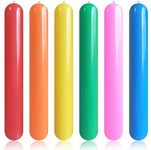 6PCS Inflatable Pool Noodle Pool Floats Pvc Blow up Swim Noodles 41.3'' Large Pool Noodles Bulk Pool Floats Water Games Toy for Adults Swimming Pools