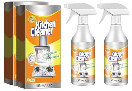 Bubble Cleaner Foam Spray, Powerful Foam Drain Cleaner, Kitchen Cleaner Heavy Oil Stain Bubble Cleaner, Degrease Spray Remover, All Purpose Foam Cleaner, for Kitchen Pots, Cooker Hood (2)