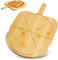 HMIEPRS Tagliere per Pizza in Legno, Buccia per Pizza in Bambù con Manico, Tagliere Antiaderente per Forni Domestici, Vassoio in Bambù per Pane Frutta Formaggio Torta Carne (35x27 cm)