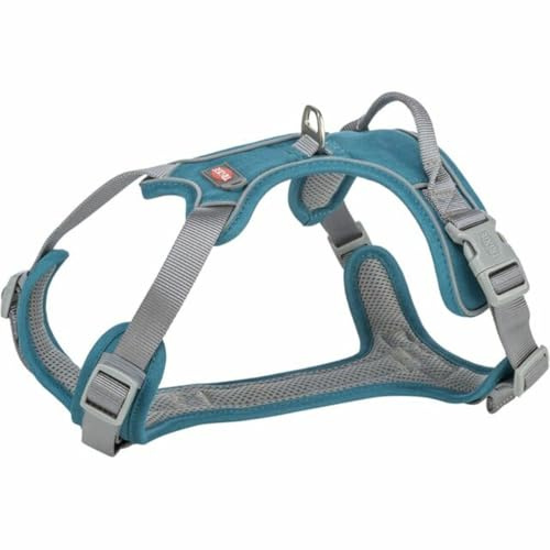 TRIXIE Premium Active-Geschirr, M-L, Pet-Blau