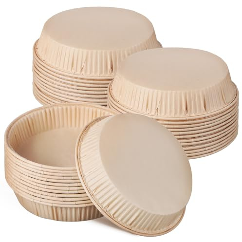 GALPADA 100pezzi Mini Teglie Per Crostate Rotonde in Carta Pirottini Antiaderenti Per Torte e Muffin Contenitori Per Dolci Per Dessert e Cottura Facile