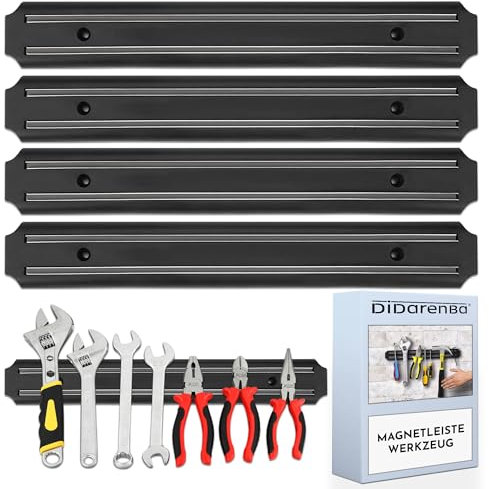 Barra magnetica per attrezzi da parete 4 pezzi 33 cm x 5 cm barre magnetiche porta attrezzi