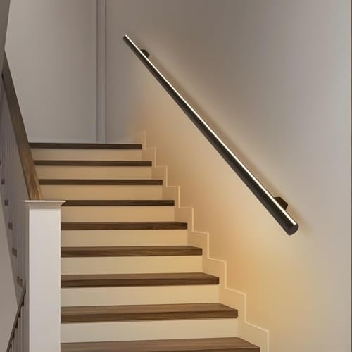 corrimano per Scale, corrimano a LED con sensore corporeo, Barra di Sostegno per Scale a Parete, ringhiera per Scale in Alluminio, per corrimano per Scale di soppalchi Domestici