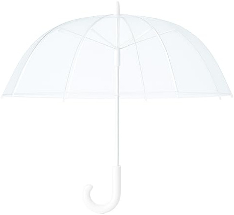 unycos - Paraguas Transparente de Campana Resistente al Viento, Automático, Impermeable y Ligero para Hombre, Mujer y Niños, 102 cm, 8 Varillas, Ideal para Uso Diario, Viajes y Eventos (Pequeño)
