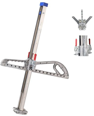 Taglierina per Cartongesso con Doppio Posizionamento,Taglierina per Cartongesso a Spinta Manuale,Lunghezza di Taglio 1,5-61 Cm