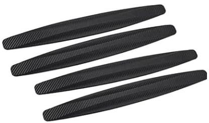 4 Stück Universal Auto Ecke Stoßstange Guard Anti-Scratch Protector Aufkleber Streifen Kratzfest, Selbstklebend und Wetterfest, Schwarz,40.6 x 2.7 cm