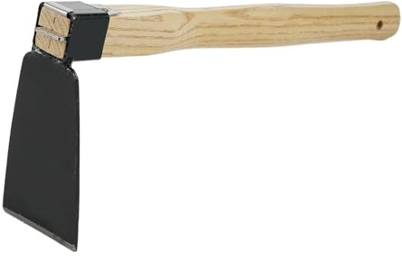 Respicefinem Azada con Mango Corto de Madera Herramienta de Mano para excavar Suelos de jardín Ideal para aflojar o desmalezar el Suelo en Jardines pequeños y Espacios reducidos (Type F)