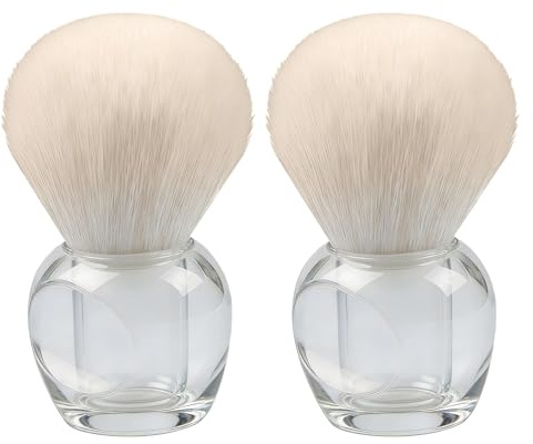 Bohue 2pcs Nail Dust Brush Soft Bristle Nail Art Cleaning Brushes Nail Dust Removal Brush Powder Cleaning Tool Acrylic Nails Cleaning Brushes for Salon