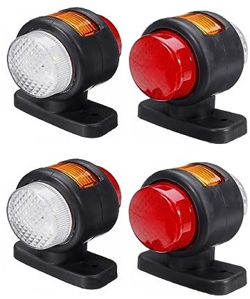 flexzon 4X LED SMD MINI SIDE RUBBER MARKER LIGHTS LAMP INDICATOR TRAILER TRUCK 12V