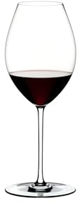 Riedel 4900/41W Fatto A Mano Old World Syrah Wine Glass, White Stem, Crystal