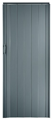 Falttür Höhe 202 cm Einbaubreite bis 109 cm Schiebetür Tür grau farben Doppelwandprofil Neu