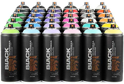 Set di 36 bombolette di vernice spray colorata - asciugatura rapida - fai da te - arte - workshop