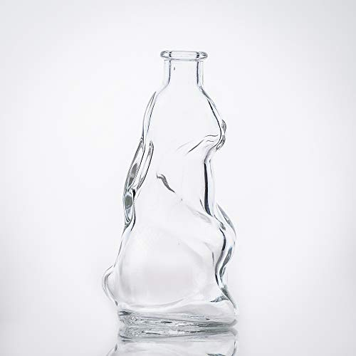 Flaschenbauer Osterhasen Glasflaschen 200ml - 6x Mini Glasflaschen mit Korken, kleine Flaschen zum Befüllen, Schnapsflaschen, Likörflaschen, Oster Deko, Ostergeschenk, Geschenkidee, Deko Flaschen