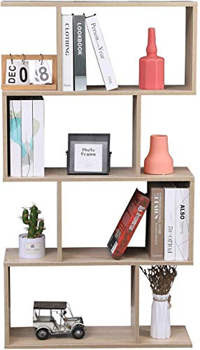 Etnicart - Bücherregal, Farbe Eiche, Büro, modern, doppelseitig, 70x23,5x127,5cm selbsttragend, Würfel, Design Eingang Wohnzimmer bücherregal kinder holz büro regal dvd schrank