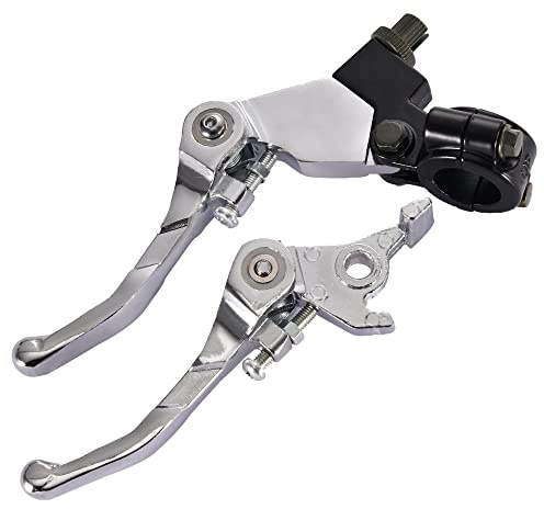 WOOSTAR Motorrad Lenker 22mm Bremshebel Kupplungshebel Set Ersatz für 50ccm 70ccm 90ccm 110ccm 125ccm Dirtbike Roller Moped Packung mit 2 Stück