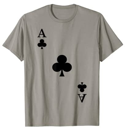 Spielkarte Kreuz Ass Poker Kartenspiel Karneval Kostüm T-Shirt
