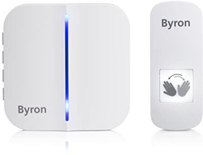 Byron DBY-23441 Berührungsloses Türklingelset Winksensor 100m Reichweite Weiß