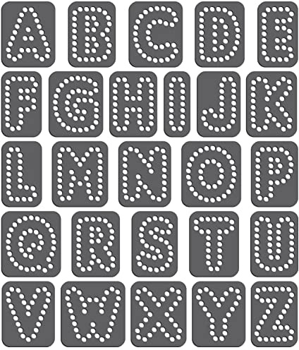 Rhinestone Genie Font-Rounded 1.5 Magnetic Rhinestone Template, Black (RT1-FON306)