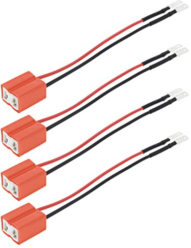 VGOL 4 Stück H7 Keramik Scheinwerferbuchse Scheinwerfer Kabelbaum Stecker Weiblich Scheinwerfer Lampenfassung für Standard H7 Lampengehäuse
