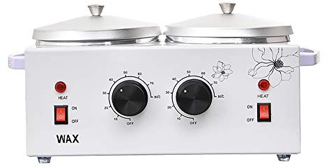 Wax Warmer, Hair Removal Wax Machine, Home Waxing Warming Wax Heater for Women and Men, Professional Salon Electric Wax Heater Pot for Facial Skin Full Body Bikini Armpit Area (Dual Pot)