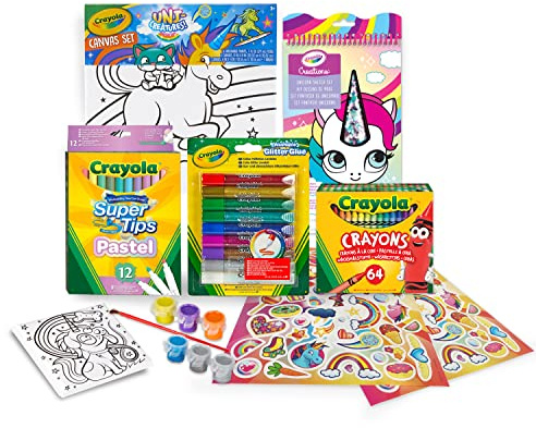 CRAYOLA, Einhorn-Mal- und Ausmal-Set mit Stickern, ab 6 Jahren | Kreative Beschäftigung und Geschenk für Kinder