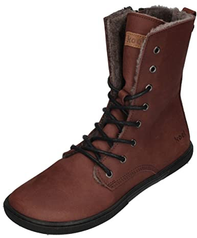 KOEL Damen Barefoot Booties mit Lammwolle FARO Choco, Größe:38 EU