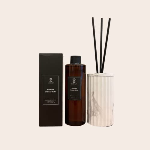 Hanabi - Raumduft Stäbchen Set Marmor Flaschen 250ml Duftstäbchen Diffuser (Westin White Tea)！