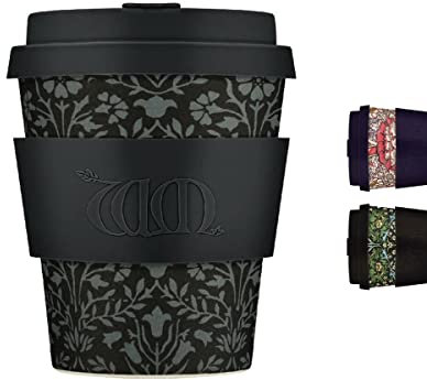 12oz 350ml William Morris Reusable Eco-Friendly 100% Plant Based Coffee Cup - Melamine Free & Biodegradable Dishwasher/Microwave Safe Travel Mug, Walthamstow