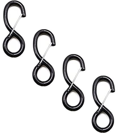 4 Stück Ratschenhaken, robuste Klauenhaken, Ersatz für Rachet-Spanngurte und Gurtband-Ratschengurte, S-Haken mit Schloss, 25 mm x 800 kg
