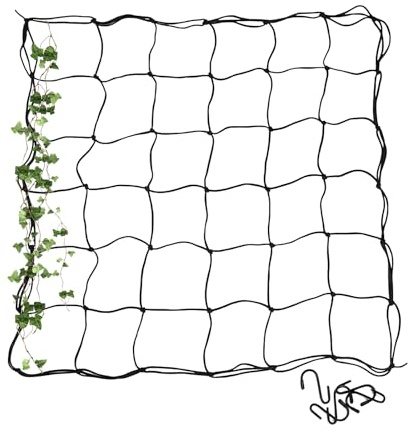 Pflanzenstütznetz - Wachsen Zelt Netz 150 * 150CM, Ranknetz für Pflanzen, Pflanzennetz mit Haken, Gewächshauszeltnetz, Stütznetz Gartennetz, Spaliernetz für Gartenarbeit Pflanzzelt Kletterpflanzen