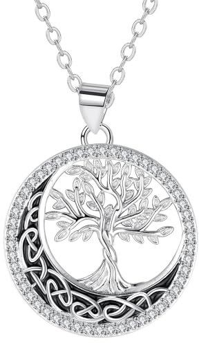 Micory Lebensbaum Kette für Damen 925 Sterling Silber Baum des Lebens Anhänger Halskette mit Geschenkbox für Geburtstag Muttertag Weihnachten