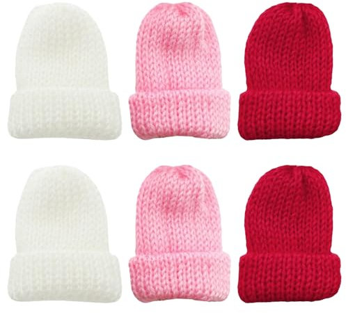 Taasmoog 6 Stück Set Eierwärmer-Strickmütze, Eierwärmer, Eiwärmer aus Strick witzige Frühstückstisch Deko Brunch Geschenk Ei Warmhalter