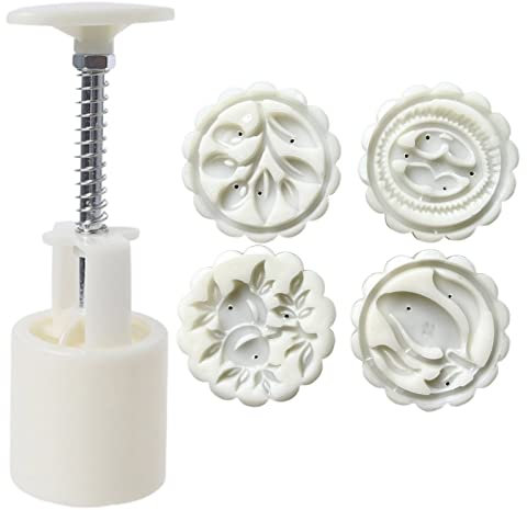 Molde para tarta de luna, frijol mungo, molde para galletas, 4 unidades, fruta, melocotón, molde para hornear mediados de otoño