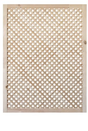 Celosía De Madera Tratada para Decoración De Terrazas, Jardines y Exteriores (90x90 cm)