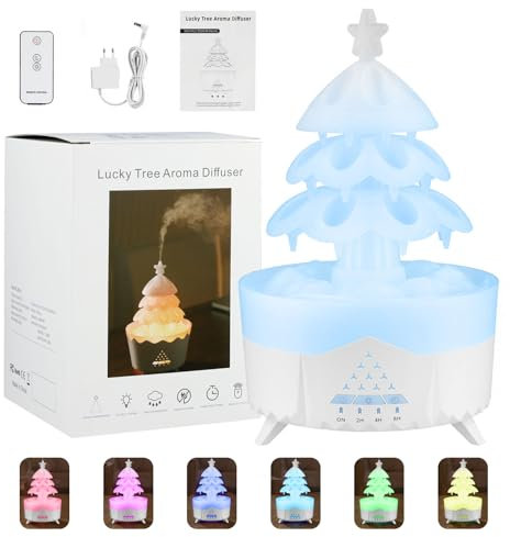 2.5L Luftbefeuchter Humidifier mit 7 Farben LED Weihnachtsbaum Luftreiniger Lufterfrischer Raumbefeuchter für Schlafzimmer Zuhause Kinderzimmer Weihnachten Deko