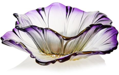 JUNYFFF Corbeille À Fruits en Bol Décoratif, Panier À Fruits en Multicolore, Verre en Cristal Coupe De Fruits Ménage Maison Créative Pot De Bonbons Salon Moderne Présentoir À Fruits, 2Pcs,Violet