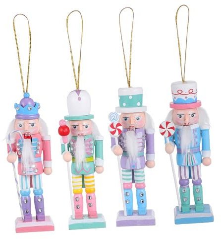 OSOLADY 4pièces Ornements De Noël Casse-Noisette Décorations Suspendues pour Arbre De Noël Et Fête Style Classique