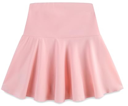 KIDDLETOWN Girls Skirt Tennis Skirt Golf Skorts Sports Pleated Skirts with Pockets Inner Shorts Girls High Waisted Stretch Flippy Skater Skirts Summer Fashion Outfit Clothing 8-18 Years Pink