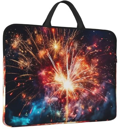 Laptop Case Explosion Firework Laptop Sleeve Water Resistant Computer Carrying Bag Briefcase with Handle