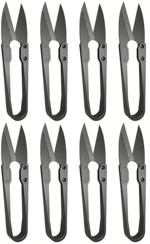 JUKOTA 8 pcs mini forbici da giardino da 10,5 cm, forbici da potatura rivestite di alta qualità e forbici da vite. Attrezzi per bonsai, forbici da potatura per bonsai, per cucire e tagliare tessuti