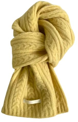 Generisch Damen Winterschal Weiche Wollschal Herren Winter Strickschal Warm Kaschmir Schal Vielseitiger Einfarbiger Gestrickter Schal, 160 x 20 cm